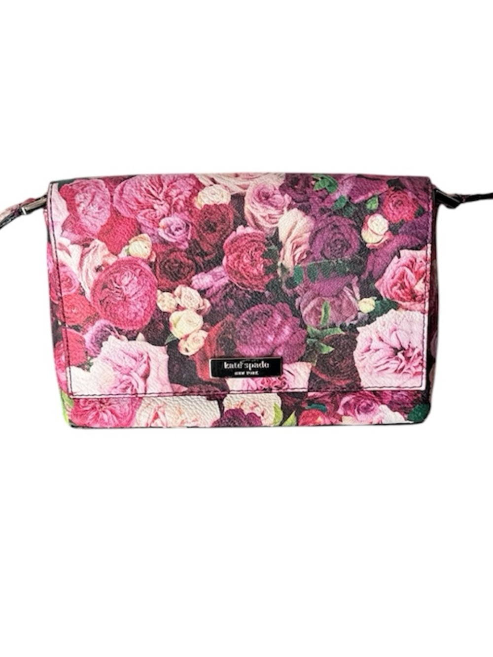 KATE SPADE Sally Grant Street Floral Crossbody Bag Faux Leather Pink *FLAW*
